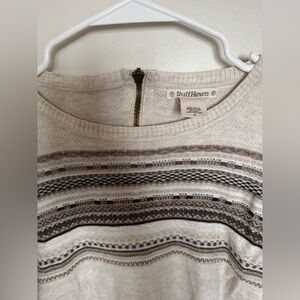 Ruff Hewn Beige and Brown Sweater